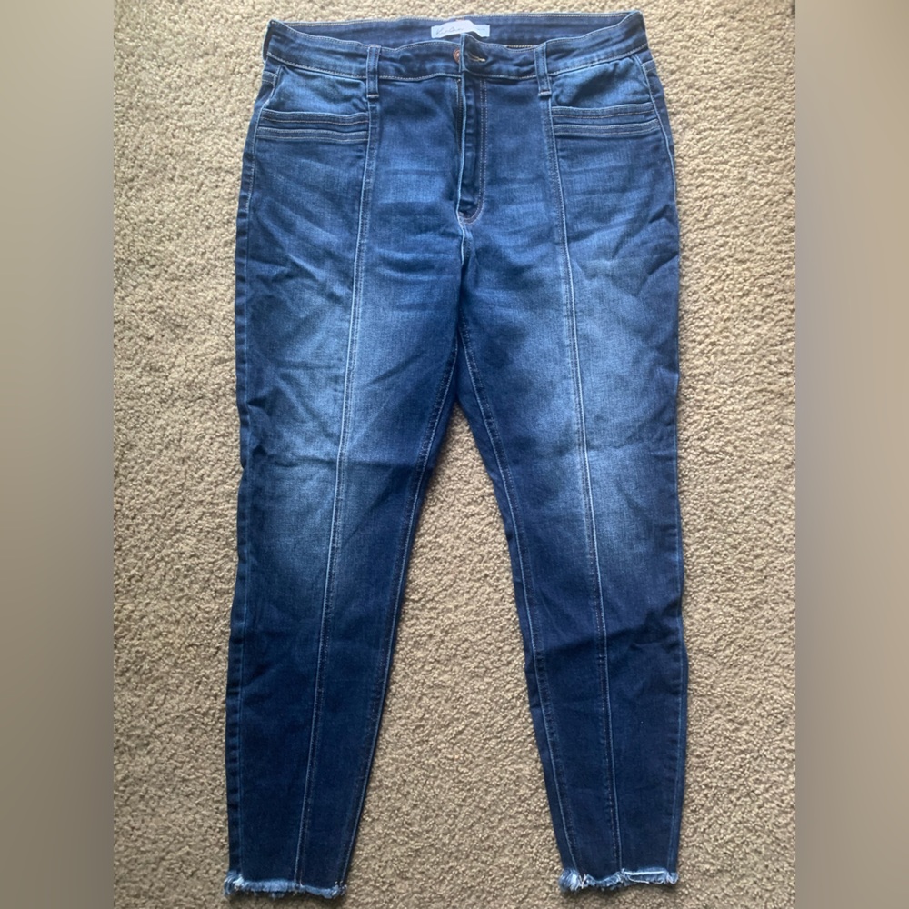 KanCan Women's Boyfriend Jeans - Dark Blue